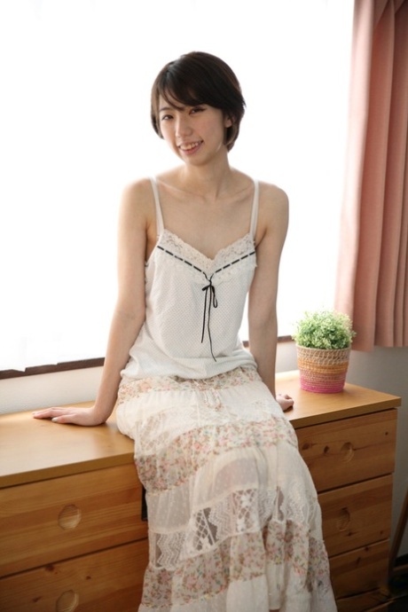 Japanese girl spreads her bush while completely naked before dressing 55333547